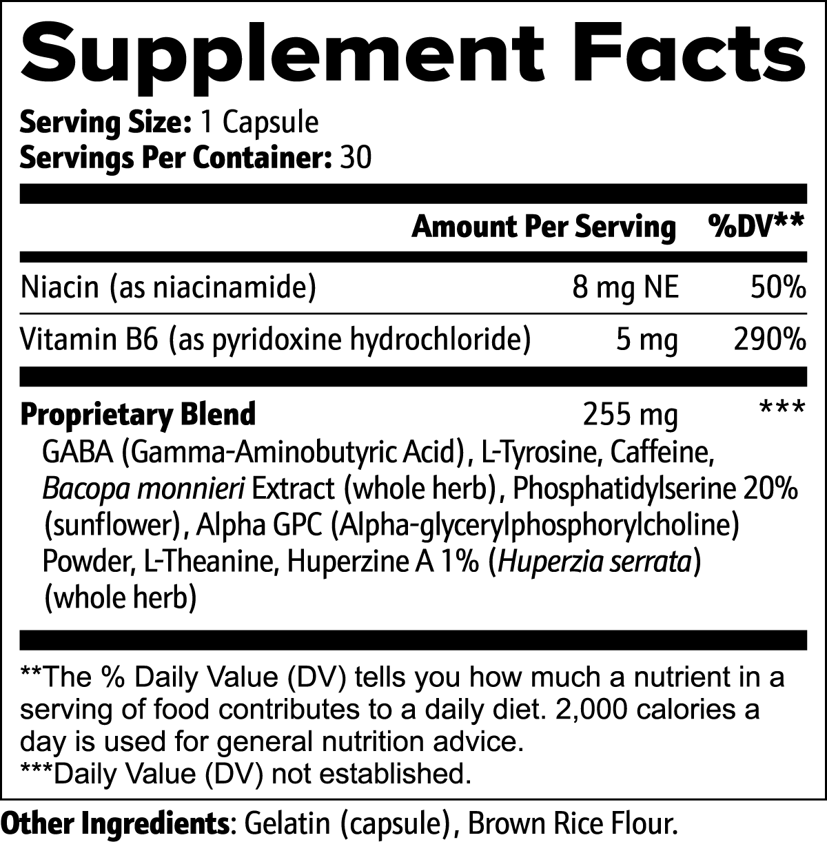 Supplement facts 3 - GenStem