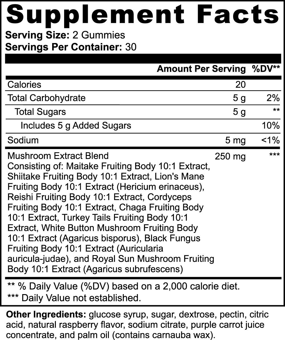 Supplement facts 2 - GenStem