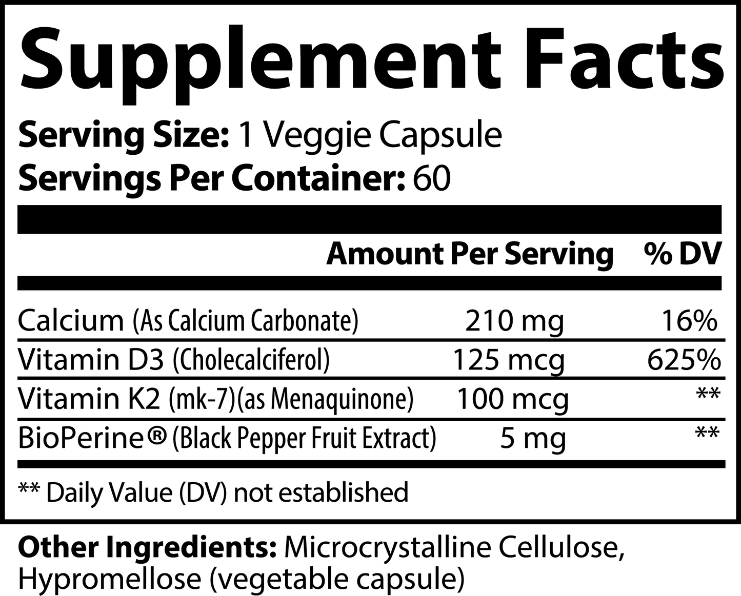 Vitamins D3 & K2